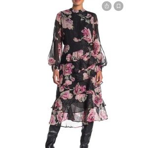 Walter Baker Black Midi Dress